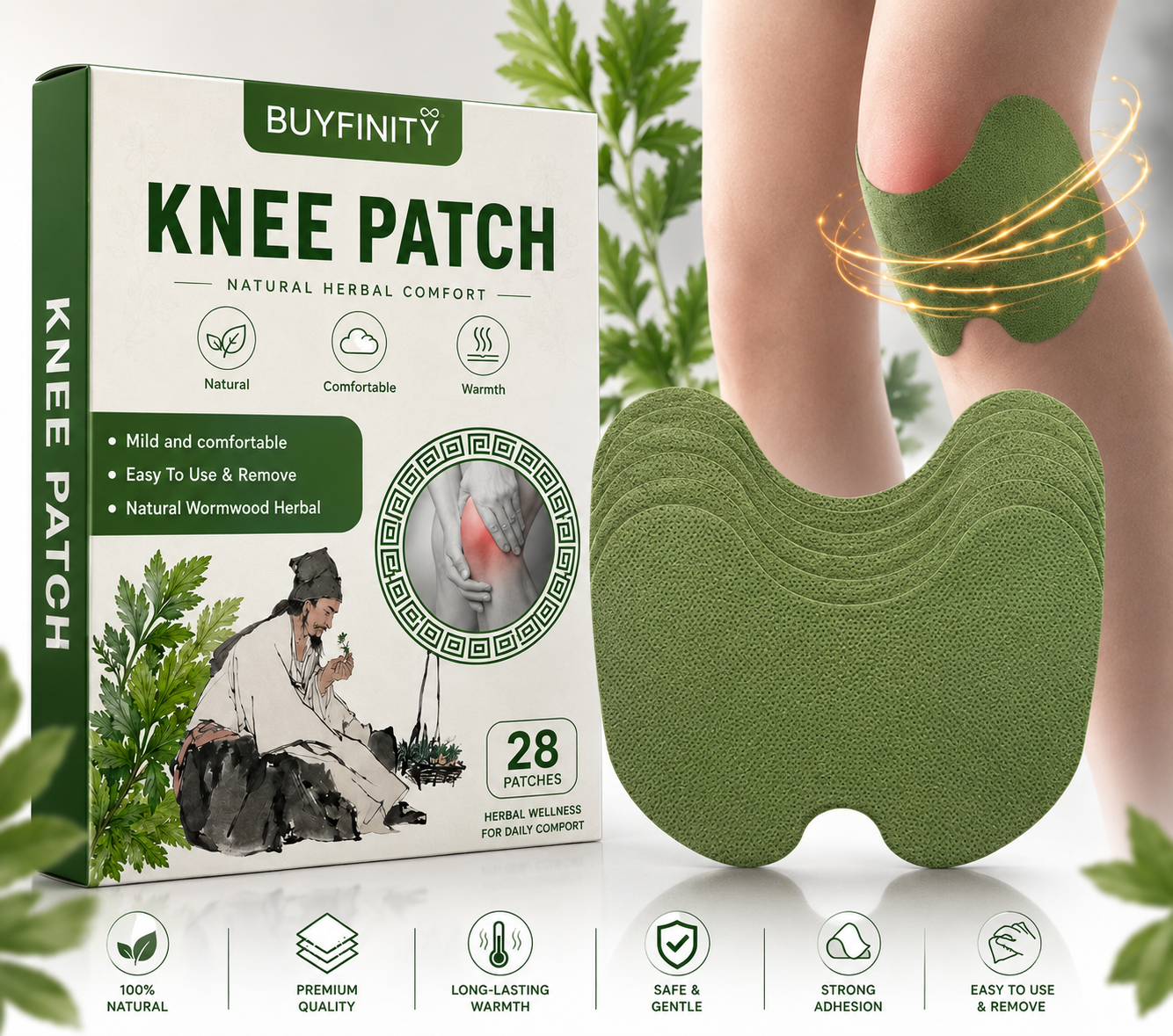 Knee Pain Relief Patch (Pack of 30)